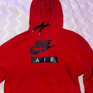 Red Nike hoodie